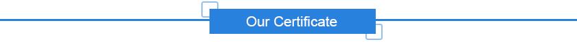 Our Certificate